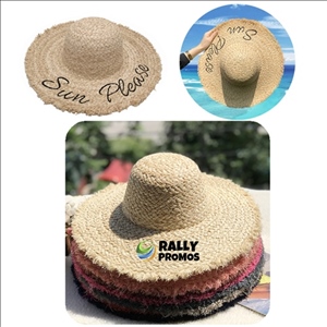 Custom Summer Adults Beach Wide Brim Straw Sunhat
